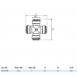 Preview: Kreuzverbinder PI4712S - Ø 9,50 mm