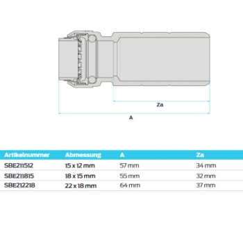 Sharkbite Einsteck-Reduzierverbinder SB211512