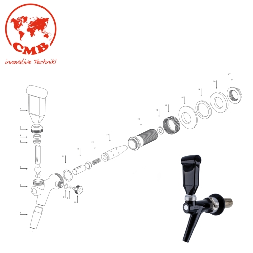 Ersatzteil für AFG Kompensatorschankhahn SK 168.002 X1 Speedy