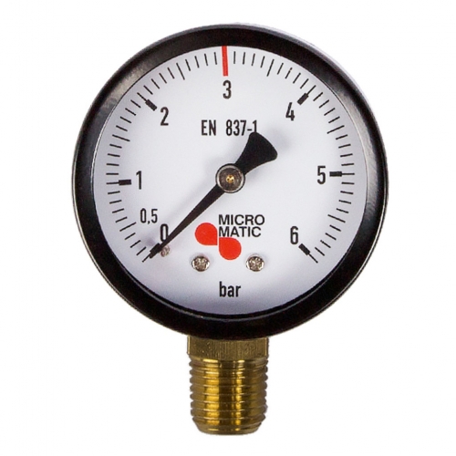 3 bar Arbeitsmanometer für Micro Matic Druckminderer der Premiumserie