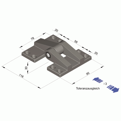 Scharnier 7902 Metall, verchromt