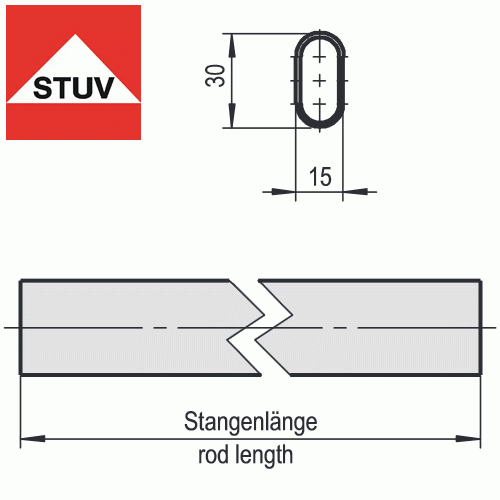 Griffstange für Schubladenverschluss von STUV