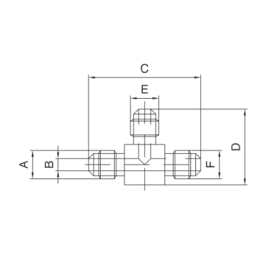 AFG T-Stück 7/16" UNF aus Edelstahl